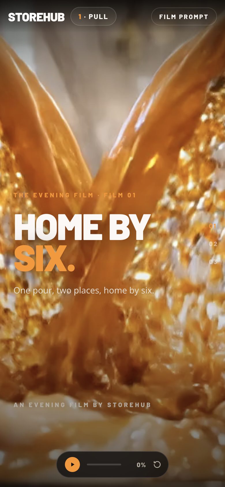 Home By Six scroll film title frame