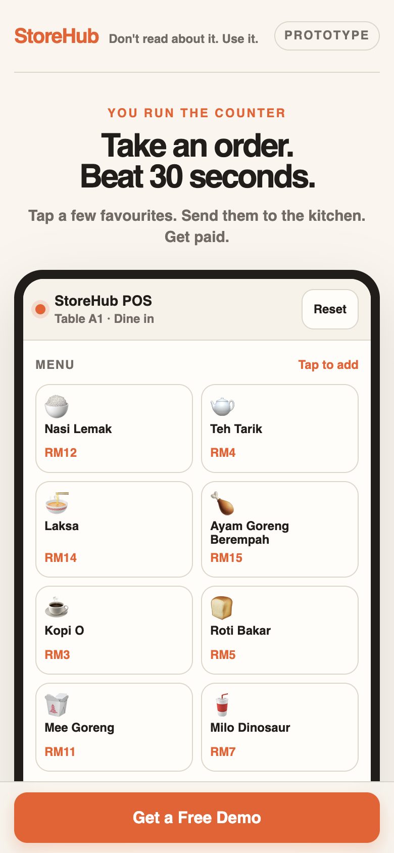 Playable POS prototype
