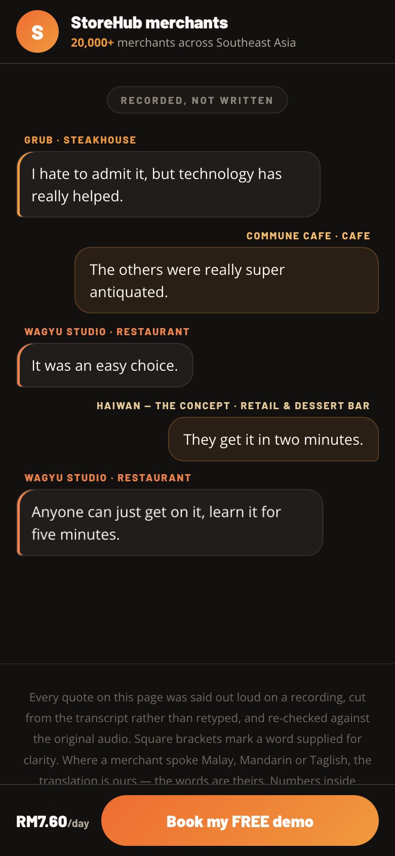 The Group Chat — merchant quotes arrive as chat bubbles